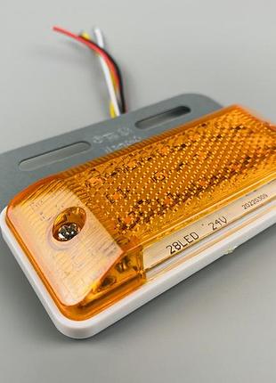 Ліхтар габаритний світлодіодний led задній бічний 24v жовтогарячий світло габаритки на авто універсальні