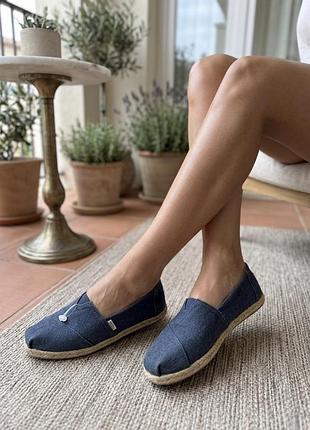 Оригінальні еспадрильї toms (класичний синій денім)