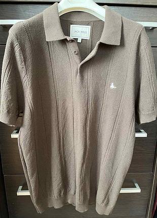 Коричнева футболка поло jack wills l