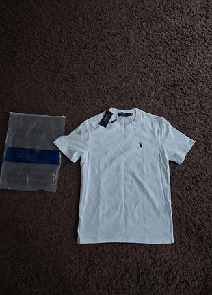 Біла чоловіча футболка polo ralph lauren