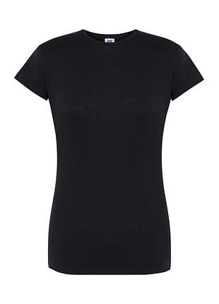 Женская футболка jhk lady regular comfort, размер m, черная (tsrlcmf-bl)