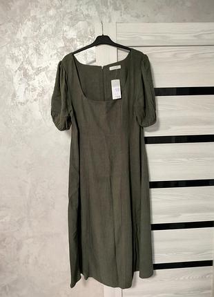 Стильна віскоза/льон сукня міді primark cares (xl-xxl)