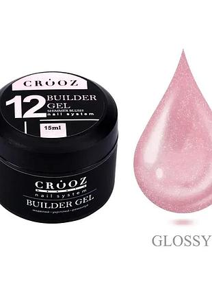 Crooz гель для нарощування №12 shimmer blush 15мл, шт