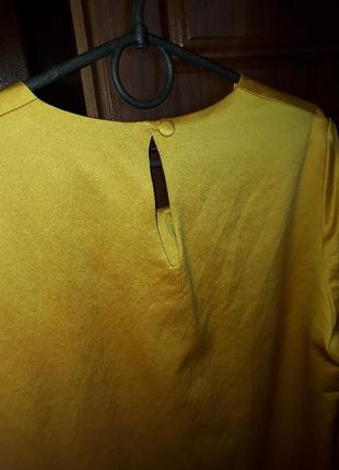 Шыкарнная блузка гірчичного кольору4 фото