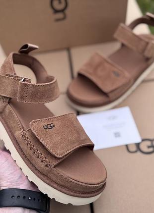 🩷босоніжки ugg w goldenstar sandals chestnut / brown / угг сандалі / уггі / босоножки угги🩷