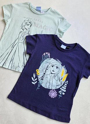 Набор детских футболок 2х disney frozen 98-104 см для девочек