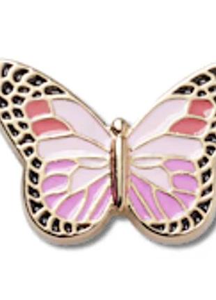 Декоративный аксессуар джибитсы jibbitz для обуви crocs. название: pink elev clrful butterfly