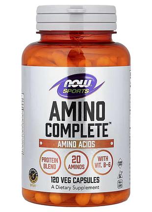 Комплекс аминокислот now foods sports amino complete 120 вегетарианских капсул