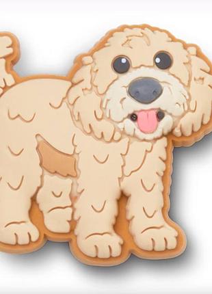 Декоративный аксессуар джибитсы jibbitz для обуви crocs. название: golden doodle puppy