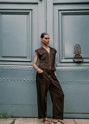 Сорочка жилет з льону zara - xs, s, m, l, xl