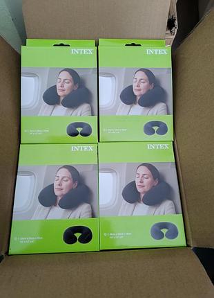 Надувная подушка intex интекс подголовник подушка для путешествий. размер 30 на 36