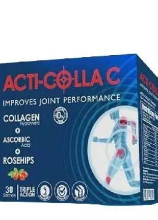 Acti colla c (30 саше) — это биологически активная добавка на основе морского коллагена, витамина c и экстракта шиповника