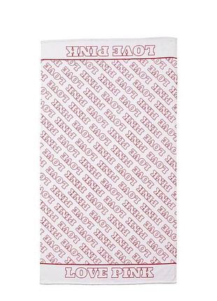 Victorias secret пляжний рушник love pink terry towel