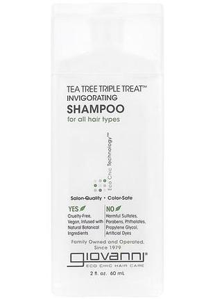Giovanni tea tree triple treat тонізувальний шампунь 60 мл