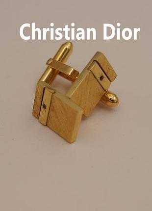 Запонки винтаж christian dior t-link под золото