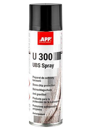 Антигравій аерозольний u300 2в1 чорний 500мл app, 050207