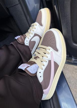 Кроссовки nike air jordan 1 travis scott dark pony
