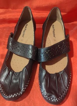 Женские стильные кожаные туфли hush puppies