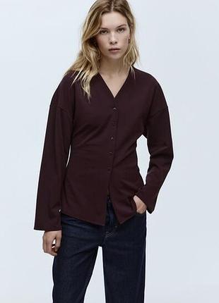 Кофта піджак на р.л h&m бордо 4
