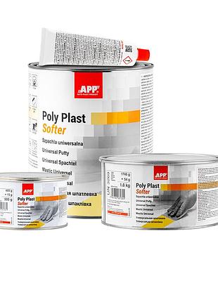 Шпаклевка универсальная "poly plast softer" + утв. 485+15г желтая app, 010550