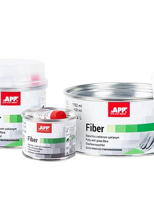 Шпаклівка із скловолокном "fiber" + затв. 420мл зелена app, 010211