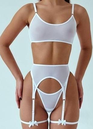 Женский кружевной нижний комплект белья