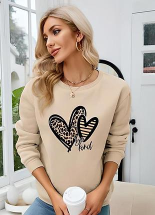 Базовый женский свитшот "be kind" турция | батал