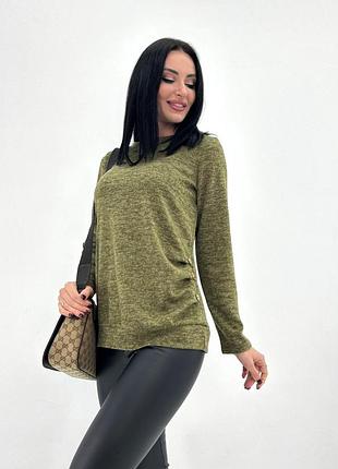 Женская кофта с пуговицами "vesta" | норма и батал хаки, 42-44