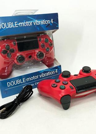 Джойстик doubleshock для ps 4, игровой беспроводной геймпад ps4/pc аккумуляторный джойстик. цвет: красный wj-67