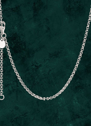 Серебряная ожерелье цепочка