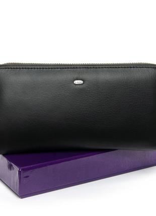 Великий жіночий гаманець з м'якої натуральної шкіри, кишені для візитниць