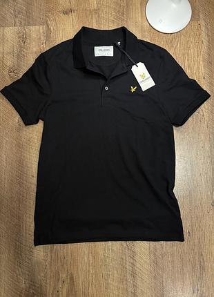 Футболка поло lyle & scott чоловіча. колір чорний, розмір l