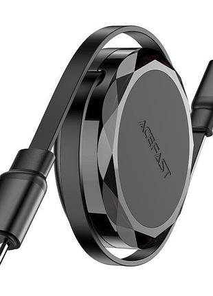 Кабель acefast c13-03 usb-c to usb-c dual retraction charging data cable black (6974316280132)