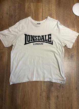 Чоловіча футболка lonsdale білого кольору. розмір 3xl
