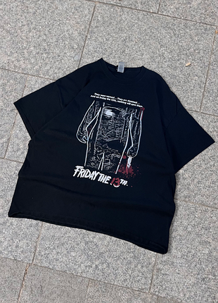(xxl-xl) плотна чорна футболка з п'ятниця 13 friday the 13th