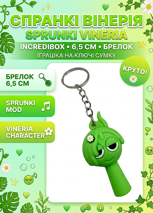 Брелок спрунки вінерія, vineria, дитячий, іграшка, на ключі, на сумку, фігурка 6.5 см, sprunki