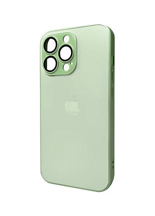 Чохол для смартфона ag glass matt frame color logo for apple iphone 12 pro light green (agmattframeip12plgreen)