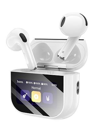 Беспроводные наушники tws hoco ew82 sparkle, touch screen, white (6942007646529)