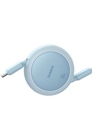 Кабель baseus free2pull mini charging cable usb-c to usb-c 60w 1m galaxy blue (p10364500311-01) 5