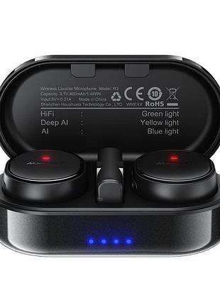 Бездротова мікрофонна система acefast r3 dual-mic (type-c) black (6974316285847)