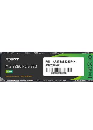 Накопичувач ssd m.2 apacer as2280p4x 1tb 2280 pcie 3.0x4 nvme 3d nand read/write: 2100/1700 mb/sec (ap1tbas2280p4x-1)