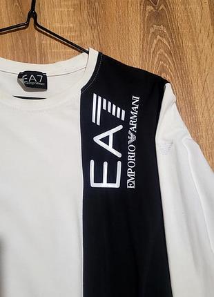 Белый лонгслив ea7 emporio armani 2