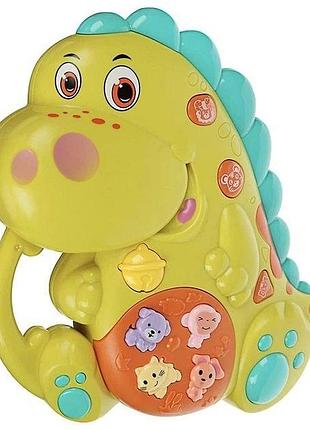 Развивающая музыкальная игрушка «динозаврик» limo toy друзья доремишки, на украинском языке, подсветка и звуки, от 12 месяцев