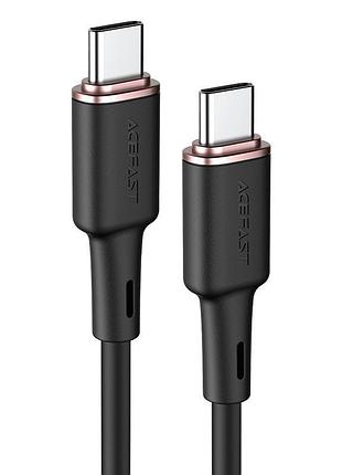 Кабель acefast c2-03 type-c to type-c 3a, 60w, 1.2m, silicone, zinc connectors, black (6974316280729)