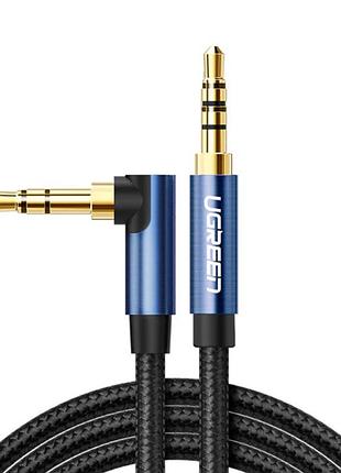 Аудіокабель ugreen 3.5mm male to 3.5mm male cable gold plated metal case with braid 1m (blue black) (ugr-60179)