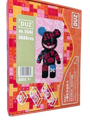 Конструктор 3d ведмедик (bearbrick) 5544 (3688 дет.) (24 шт)