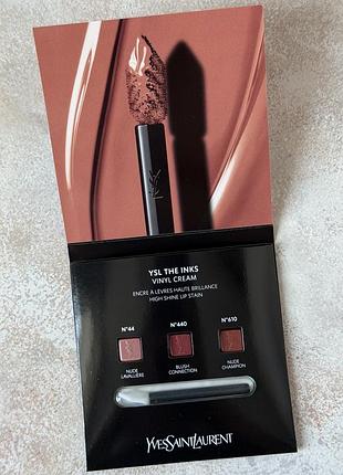 Yves saint laurent - the inks vinyl cream set - набір рідких помад для губ, 3 х 0.20 ml