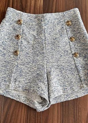 Твідові шорти zara