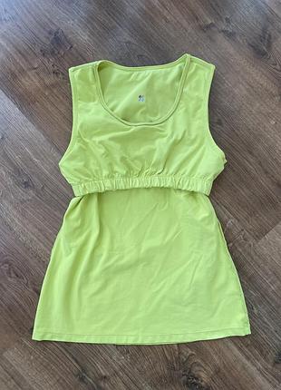 Яскрава компресійна майка sweaty betty з вбудованим топом , розмір l