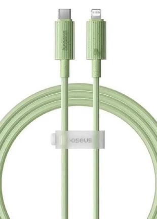 Кабель baseus habitat series fast charging cable type-c to ip 20w 2m natural green (p10360201631-01)
